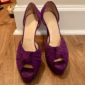 Christian Louboutin Suede Purple High Heels